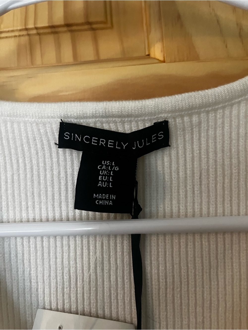 Sincerely Jules Cream Ribbed Button-Front Knit Vest - Picture 2 of 3
